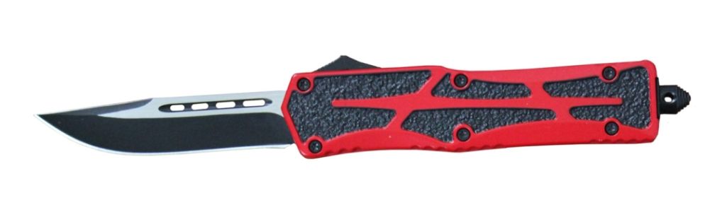 DELTA FORCE MARAUDER OTF AUTOMATIC KNIFE RED (3.5" TWO-TONE)