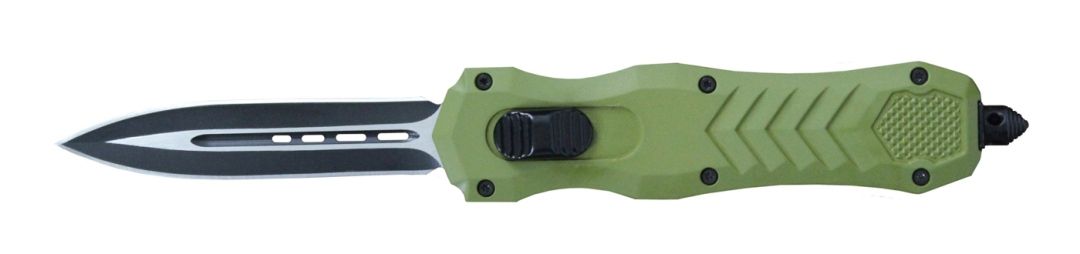 DELTA FORCE HD OTF AUTOMATIC DAGGER KNIFE GREEN (3.75" TWO-TONE)