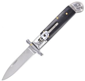 MILANO 8" LEVERLOCK SWINGUARD AUTOMATIC KNIFE BLACKWOOD (3.25" SATIN)