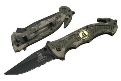 Rite Edge 300244-CM - 5" Dont Tread On Me Folding Knife