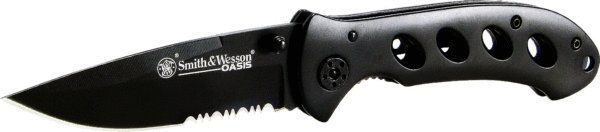 Smith & Wesson SW423BS - Oasis Liner Lock Folding Knife Partially Serr