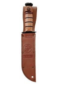 KA-BAR 1250S - Short Brown Leather USMC Sheath