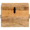 vidaXL Storage Box 15.4"x11"x12.2" Solid Wood Mango