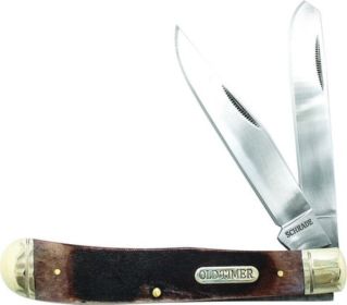 Schrade Old Timer Genuine Bone Large Gunstock Trapper Folding Pocket K