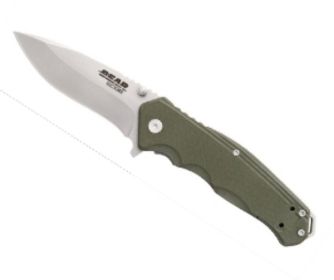 Bear & Son 61102 - 4 1/2 in. Od Green G10 Sideliner W/Trigger And Ball