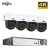 Hiseeu 16CH NVR 4MP/8MP PoE PTZ Surveillance Camera System Color Night Vision Two-way Audio Human Detection Outdoor IP Camera for Home Security