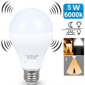 COLOR: BRIGHT WHITE (DAYLIGHT),PACK: SINGLE - LED LIGHT BULB W/ RADAR MOTION SENSOR 180 Deg 5w/50 Watts