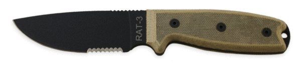 OKC - RAT-3 Serrated w/Nylon Sheath