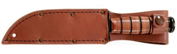 KA-BAR® Full-Size Plain Brown Leather Sheath