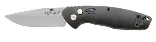 Bear & Son - 4 1/8 in. AUTO BOLD ACTION X BLACK ALUMINUM W/BEAD BLADE