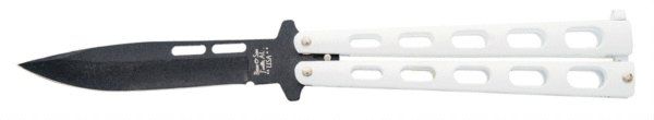 Bear & Son - 5 in. Butterfly Black Blade / White Handles