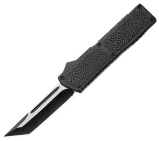 LIGHTNING ELITE BLACK D/A OTF AUTOMATIC KNIFE (3.25" SATIN TANTO)