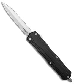 No Limit Knives Manis Black OTF Automatic Knife - Dagger Satin Plain