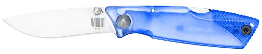 Ontario Wraith Ice Series Glacier 2.6" Plain Blade Blue Polymer Handle