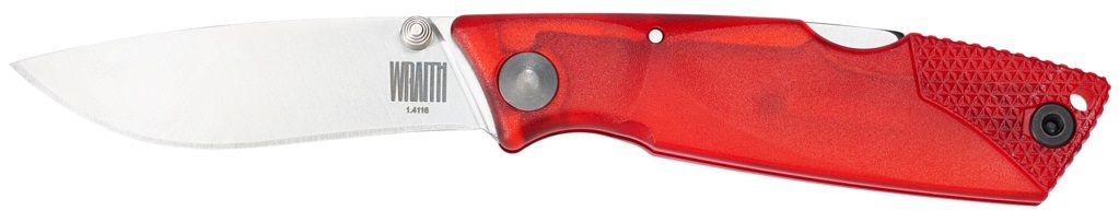 Ontario Wraith Ice Series Fire 2.6" Plain Blade Red Polymer Handle