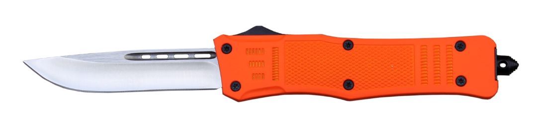 Delta Force Full Size OTF Drop Point Orange Handle