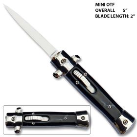 Mini OTF Italian Milano Knife Black Handle Limited Edition