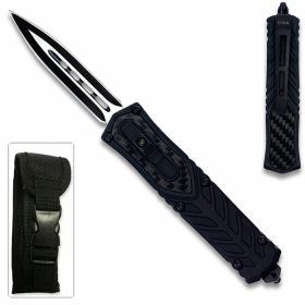 Delta Medium OTF Carbon Fiber Black Double Edge Knife