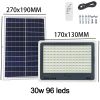 LED Outdoor Solar Light With Remote Control Outdoor Waterproof High Power Ultra Bright Floodlights For Patio Garage Backyard 30w 96 leds