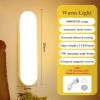 Intelligent Night Light Human Motion Sensor Led Usb Rechargeable Wall Light for Home Bedroom Hallway Warm Light