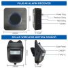 Solar Driveway Alarm Included 2 Receiver 1 Sensor Weatherproof Home Security Alert System for 300m Long Range EU Plug