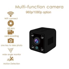 Small Mini Wifi Camera IP Wireless 1080P HD P2P Video CCTV Nanny Body Cam Home Security World Vision Monitor black