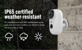 Solar Wireless Camera Outdoor Waterproof Security Camera Rechargeable Batteries 1 million Pixels  white