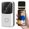 M10 Smart Hd 720p 2.4g Wireless Wifi Video Doorbell Camera Visual Intercom Night Vision Ip Doorbell Wireless Security Camera M10 Silver