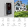 V7 Video Doorbell Camera HD 1080p Smart Wifi Visual Intercom Night Vision Wireless Security Camcorder Black