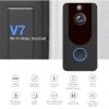 V7 Video Doorbell Camera HD 1080p Smart Wifi Visual Intercom Night Vision Wireless Security Camcorder Black