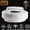 1080P HD Mini IP Camera Smoke Detector Motion Detection Video Recorder Wifi Smart Home Security Cam White