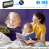 HD 1080p Wifi Camera Electronic Alarm Clock Night Vision Wireless Home Security Surveillance Camcorder 64G