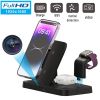 1080p HD Wifi Mini Camera Wireless Charger Stand Multi-functional Motion Detection Night Vision Camcorder Black