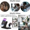 1080p HD Wifi Mini Camera Wireless Charger Stand Multi-functional Motion Detection Night Vision Camcorder Black