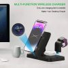 1080p HD Wifi Mini Camera Wireless Charger Stand Multi-functional Motion Detection Night Vision Camcorder Black