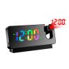 HD 1080P Digital Projection Clock Wifi Mini Camera Ceiling Projection Alarm Clock Home Security Camcorder Black