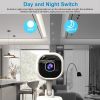 A3 1080p Surveillance Camera 360-degree Rotating Pir Motion Detection Night Vision Wireless Wifi Cam White