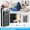 V5 Wireless Smart Video Doorbell Camera HD Wifi Doorbell Human Detection Anti-Theft Alarm Doorbell Camera Silver Black