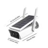 Solar Camera Wireless Outdoor WiFi 8W Solar Battery Powered 3MP Security Camera With Solar Panel For Home Office School with 2 batteries