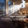 Light Bulb Security Camera 360 Degree WiFi Security Cameras Night Vision 10x Hybrid Zoom for E27 Socket White