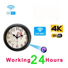 4k Wifi P2p Hidden Camera Clock Wifi Small Home Security Hidden Camera Wireless Nanny Cam