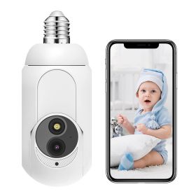 K8 Light Bulb Security Camera Rotate 360Â°Left Right Rotate 90Â°Up Down Light Socket Camera Night Vision White