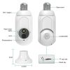 K8 Light Bulb Security Camera Rotate 360Â°Left Right Rotate 90Â°Up Down Light Socket Camera Night Vision White