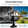 Security Camera WiFi Surveillance Camera Siren Alert Night Vision Smart 1080P HD Cams for Security Guard Black