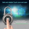 Smart Fingerprint Lock Waterproof Bluetooth Phone APP Keyless Anti-theft Padlock Suitcase Door Lock for Smart Home Silver grey