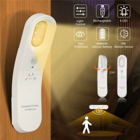 Sb Rechargeable Wireless Motion Sensor  Light Led Night Light Wall Cupboard Closet Light White shell - white light