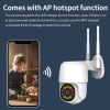 Wireless Security Camera 1080p Wifi Ptz Dome System 2 Way Audio Pan Cam Waterproof Camera for Outdoor Indoor EU Plug