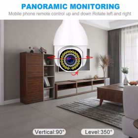 360° WiFi Camera Light Bulb Security Home Cam Wireless Waterproof CCTV Monitor