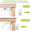 4Pcs Magnetic Cabinet Locks Child Safety Drawer Locks Adhesive Baby Proof Cabinets Latches Kit