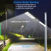 LED Solar Street Light Motion Sensor Dusk to Dawn Outdoor Road Lamp